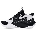 Under Armour Unisex Adult Jet '23 Basketball Shoe, (107) White/Black/Metallic Gold, 9.5 Women/8 Men