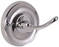 Design House 558387 San Martin Transitional Double Robe Hook for Bathroom Bedroom Closet or Kitchen Polished Chrome