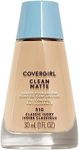 COVERGIRL Clean Matte Liquid Foundation Classic Ivory, 1 oz (packaging may vary)