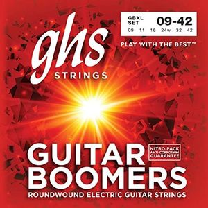 GHS Strings GBXL Guitar Boomers, Nickel-Plated Electric Guitar Strings, Extra Light (.009-.042)