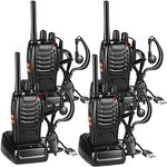 Walkie Talkies for Adults - 4Pcs Walkie Talkies Professional - 2 Way Radio Long Range Rechargeable Walkie Talkies - PMR Walky Talky Easy to Use - 16CH Single Band Supports VOX Function etc