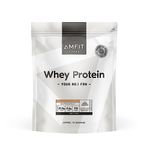 Amazon Brand - Amfit Nutrition Whey Protein Powder, Salted Caramel Flavour, 75 Servings, 2.27 kg (Pack of 1)