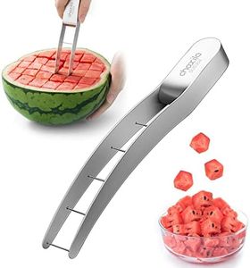 Watermelon Cutter Slicer,Stainless Steel Watermelon Cube Cutter Quickly Safe Watermelon Knife,Fun Fruit Knives Salad Melon Baller for Kitchen Gadget