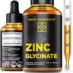 Zinc Supplements 50mg | Liquid Zinc Supplement | Zinc Glycinate Drops for Adults | Supports Immune Health | Metabolism | Skin Care Supplement | Non-GMO | Vegan | Gluten-Free