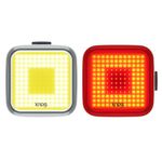 Knog Blinder Twinpack Square Front and Rear Light Kit Adult Unisex, Black, One Size