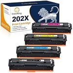 Colorking Compatible Toner Cartridge Replacement for HP 202X 202A Toner Cartridges for HP Color Laserjet Pro MFP M281fdw M281cdw M254dw 281fdw M254 M281 Printer (Black Cyan Yellow Magenta, 4 Pack)