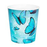 Idena 11544 Children's Waste Paper Bin, Butterfly Motif, 9 Litre Capacity, Made of Polypropylene, Rubbish Bin for Children's Room