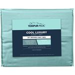 TEMPUR-PEDIC Cool Luxury Sheet Set – Luxurious Softness and Breathable Fabric Keep You Comfortable – Queen, Ether - Includes 2 Standard Pillowcases, 1 Queen Flat Sheet, 1 Queen Fitted Sheet