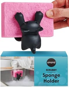 OTOTO Cute Sponge Holder for Kitchen Sink - - Dishwasher Safe Dish Sponge Organizer- Compact, Sink Organizer, Kitchen Sink Accessories, Kitchen Sink Organizer, Sink Sponge Holder, Dish Sponge Holder