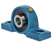 UCP204 Pillow Block Mounted Bearing, 2 Bolt, 20mm Inside Diameter, Set screw Lock, Cast Iron, Metric