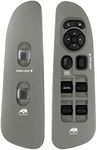 BASIKER Master Power Window Switch and Bezel(Driver Side)& Window Bezel(Passenger Side) Replacements for 2002-2010 Dodge Ram 1500/2500/3500, Grey
