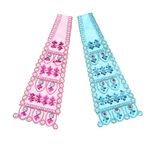 Aditri Creation Set of 2 Puja Cloth Chunari, Pooja Ganesh Dupatta (Size:-23''x4'') Pooja Items Articles for Idol Temple, Pink and Blue, 23" Inches X 4" Inches