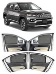 Autofact Car Sunshades for Jeep Compass, UV Protection, Useful Car Accessories, Custom fit Sun Shades for Side Windows, Set of 4