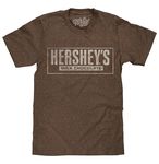 Tee Luv Men's Faded Hershey's T-Shirt - Hersheys Milk Chocolate Logo Shirt, Brown Heather, S