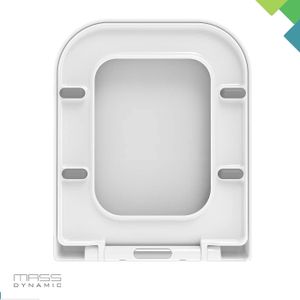 MASS DYNAMIC Square Soft-Close Toilet Seat – Durable, Easy Install