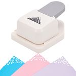 FINGERINSPIRE Green Paper Corner Punch Triangle Shape Flower Pattern Success Tools Corner Punch Paper Cutter Scrapbooking Supplies Punch for Crafts Card Making(5.3x3.8x2.5 inch)