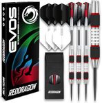 RED DRAGON Evos: 24 Gram Tungsten Darts Set with Flights, Shafts (Stems) and Wallet