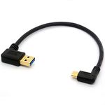 HUHANGGod Gold Plated Angled USB C Cable Extension 90 Degree Type C to USB 3.0 Left Angle Male Converter Data Sync USB-C Adapter cord(90°Type C-USB A Right) (USB 3.0 Left)