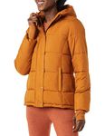 Amazon Essentials Women's Plus Size Heavyweight Long-Sleeve Hooded Puffer Coat (Available in Plus Size), Tan, 5X