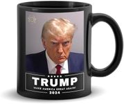 HBYDO Trump Mugshot Wanted, Double Sided Trump Coffee Mugs with Georgia Jail Donald Trump Funny Mugs Photo Gifts, Ceramic Coffee Cups Trump Merchandise Birthday Gifts For Brother Dad (Trump 2024)