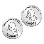 Huwane New Parent Decision Coin Whose Turn Will It Be, New Baby Gift Dad Pregnancy Mom Present for Wife, Husband, Mother’s Day, Father’s Day, Birthday, Christmas, Thanksgiving Day (1)