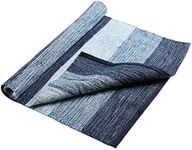 Hugger Mugger Cotton Yoga Rug - Indigo Dreams - Absorbent, Grippy Tight Weave, Ashtanga and Hot Yoga Rug, Helps with Slippery Hands and Feet