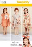 Simplicity Creative Patterns 1208 Child's Dresses, Purses and Headband, A (3-4-5-6-7-8)