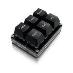 BTXETUEL Copy Paste Search Save Cut All 6-Key Keyboard One Handed OSU Keypad Programmable Mechanical Shortcut Macro Keyboard for Working and Gaming (Black)