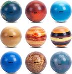 Planets Stress Balls, POTWPOT 9 Pieces Solar System Stress Balls Stress Relief Toys Sensory Balls for Children with Outer Space Theme Party Favors and Birthday Party Supplies