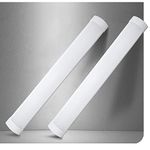 2Ft LED Batten Light, 1800LM 16W 6500K LED Tube Light, 2-Pack Slim Profile Dust-Proof Integrated Housing, Flexible Surface Mounted Linear Ceiling Garage Light, No Ground Required, Without Plug