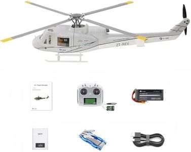 Razordon RC Helicopter, Fly Wing UH1-V4 Huey 470-Class 2.4G 6CH Dual Brushless Motor RC Military Helicopter with GPS Positioning Four Flight Modes (RTF Version)