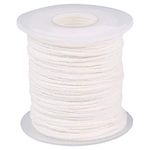 Meifyomng Cotton Candle Wicks, 1 Roll 200 Feet Braided Smokeless Natural Replacement Wicks for Oil Lamps and Candles, DIY Handmade Candle Making Supplies