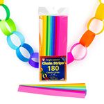 Hygloss Products for Kids Arts and Crafts, Decorations, Classroom Activities Colors-180 Pieces (1" x 8"), paper, Assorted Colors