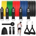 Exercise Resistance Bands Set, Workout Bands with Handles Stackable Up to 150 Lbs Equipment for Home Gym, Fitness|Sports, Outdoor Sports, Suspension, Speed Strength