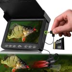 FishPRO Underwater Fishing Camera 4.3'' w/DVR 32GB -1000TVL (No Need Learn) Ice Fishing Camera Underwater,Ice Fishing Fish Finder for Kayak Ice Fishing, 3-Grade IR Lighting, 20X Zoom, 65FT