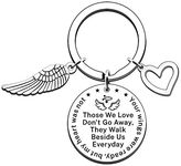 JMIMO Memorial Gifts Memorial Keyring Sympathy Gift in Memory of Loved One Wing Keyring Memorial Gifts for Loss of Loved One