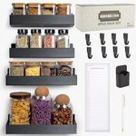 4 Pack Magnetic Spice Rack, Spice Rack Magnetic for Fridge, Magnet Spice Rack, Fridge Spice Rack Magnet, Magnetic Spice Rack for Refrigerator, Magnetic Shelf for Fridge, Magnetic Fridge Shelf