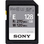 Sony 128GB SF-E Series UHS-II U3 V60 SDXC Digital Memory Card - Read 270MB/S Write 120MB/S SFE128