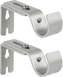 Anndason Heavy Duty Adjustable Curtain Rod Brackets Rod Holders Curtain Rod Holders for 3/4 Inch Rod, (2 PCS, Silver)