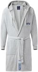 DudeRobe UFC Collection Men’s Hooded Bathrobe with Pockets, Gray, 2XL/3XL, Soft, Comfy & Absorbent Cotton Robe for After Shower & Lounging