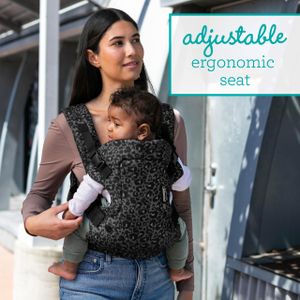 Infantino 4-in-1 Baby Carrier – Grey Leopard, Adjustable Ergonomic