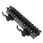 KEENZO Medium Profile Base Riser Scope Mount 20mm Weaver Picatinny Rails Dual 90 and 45 degree Quick Release Detach 13-Slot
