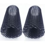 CARLTONMAN 2 PCS Vehicle Grille Mesh 40"Long X 13" Width Rhombic Hole 10x5mm Black Aluminum Alloy Universal Car Grid Insect Bumper Easy Install Shapable Molded Long Life Automotive Grille Net 2 Sheets