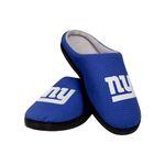 FOCO Officially Licensed NFL Memory Foam Slippers for Men, New York Giants, 10 UK