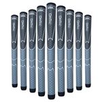 WINN TITANUN DRI-TAC OVERSIZE- LATEST SERIES 09 Pieces DarkGrey/SilverGrey Golf Grip - Non-Slip & Cushioned Comfort - Incredible Comfort & Moisture-Wicking - Shock Absorption Benefits for Pain-Free
