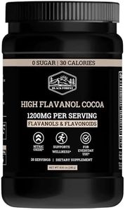 Black Forest High Flavanol Cocoa Powder - 1200mg Flavanols & Flavonoids with 600mg Epicatechin - 10X Concentrated Dark Cocoa Extract for Nitric Oxide and Wellness Support - Non-GMO Vegan