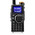 BAOFENG K5PLUS Dual-Band Ham Radio Long Range, UHF VHF 10W Tri-Power Two Way Radio with FM Airband, 2500mAh Battery, 999CH, Frequency Copy, Scramble, CHIRP Compatible