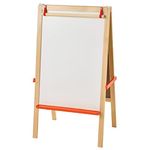 I-K-E-A MÅLA Easel Softwood Arts & Crafts Easy to Assemble Floor Standing Light Weight Drawing Stand Wooden Solid Pine/Fibreboard/Polypropylene Plastic 66x48 cm + 1 Free Shoe Bag, White/Beige