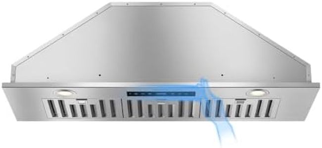 VENFAN 36-Inch 1200 CFM Range Hood Insert, Built-in Vent Hood for Custom Wood or Metal Shell, Professional Quiet Brushless Motor, 8-Speed Gesture & Touch Control, Ducted/Ductless Convertible