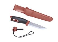 Morakniv Companion Spark Stainless Steel Fixed-Blade Knife With Sheath and Fire Starter, 3.9 Inch